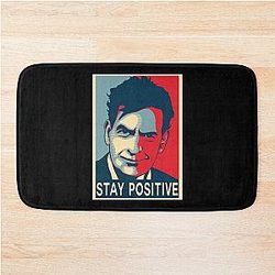 Charlie Sheen Positive Bath Mat