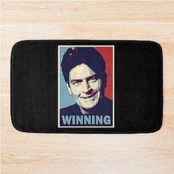 Winning by Charlie Sheen Bath Mat