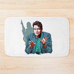 Charlie Sheen - Illustration by Paul Cemmick Bath Mat