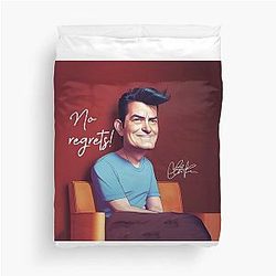 Charlie Sheen No Regrets Duvet Cover