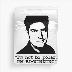 Charlie Sheen I'm Not Bi-Polar I'm Bi-Winning Quote Poster For Pop Culture Fans Gift For Celebrity Art Collectors