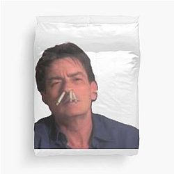 Charlie Sheen on Blunts Duvet Cover