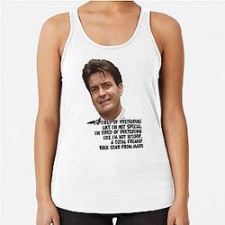 Charlie Sheen Racerback Tank Top