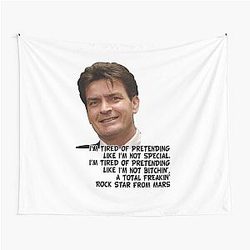Charlie Sheen Quotes Tapestry