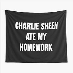 Charlie Sheen Ate My Homework Tapestry