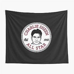 Charlie Sheen All Star Converse Logo Tapestry