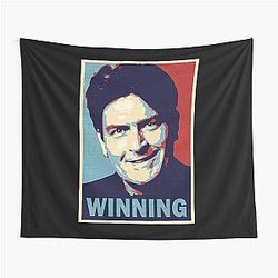 Winning by Charlie Sheen Tapestry
