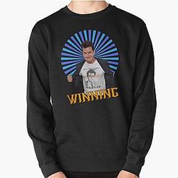 Charlie Sheen Opening Jab Stay Negative Shirt With Winning Text Poster For Fans and Gift For Pop Culture Enthusiasts Pullover Sweatshirt