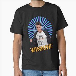 Charlie Sheen Opening Jacket Stay Positive Shirt With Winning Text Poster For Fans and Gift For Pop Culture Enthusiasts Classic T-Shirt