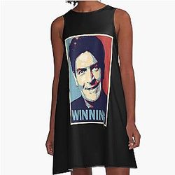 Winning Charlie Sheen A-Line Dress