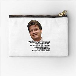 Charlie Sheen Quotes Zipper Pouch