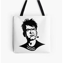 Charlie Sheen Black and White Tote Bag