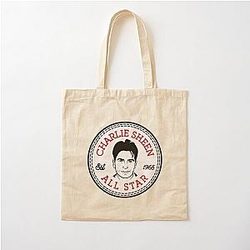 Charlie Sheen All Star Converse Logo Cotton Tote Bag