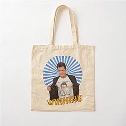 Charlie Sheen Opening Jacket Stay Positive Shirt With Winning Text Poster For Fans and Gift For Pop Culture Enthusiasts Cotton Tote Bag