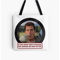 Scary Movie 3 Aliens Charlie Sheen Tote Bag