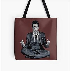 Charlie Sheen Meditating Tote Bag