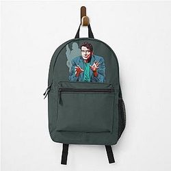 Charlie Sheen An illustration by Paul Cemmick Backpack