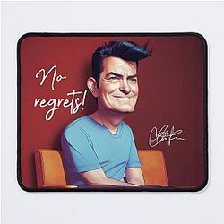 Charlie Sheen No Regrets Mouse Pad