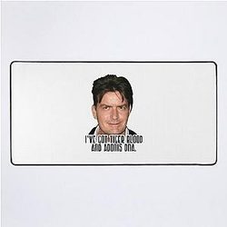 Charlie Sheen talks about desk mat