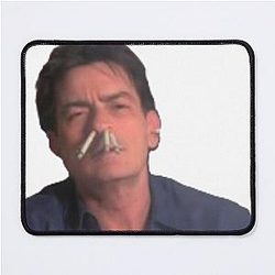 Charlie Sheen on Blunts Mouse Pad
