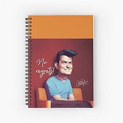 Charlie Sheen - No Regret - Spiral Notebook
