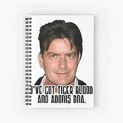 Charlie Sheen talks about Spiral Notebooks