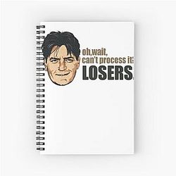 Charlie Sheen Spiral Notebook