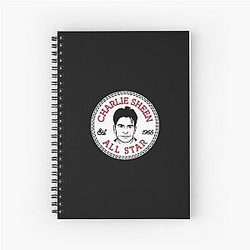 Charlie Sheen All Star Converse Logo Spiral Notebook