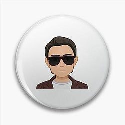 Charlie Sheen Cartoon Face Pin