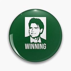 Charlie Sheen Winning Pin