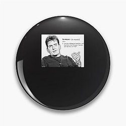 Charlie Sheen Bi-winner Essential T Shirt Pin