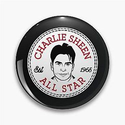 Charlie Sheen All Star Converse Logo Pin