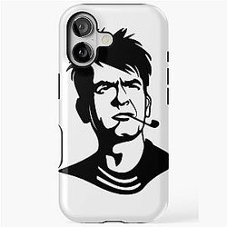 Charlie Sheen Black iPhone Tough Case