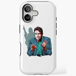 Charlie Sheen - An illustration by Paul Cemmick iPhone Case