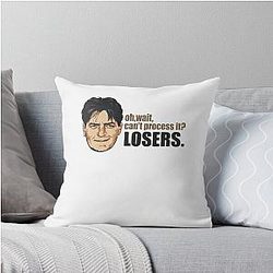 Charlie Sheen Throw Pillow