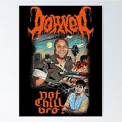 Christopher Dorner and Charlie Sheen Comic-Style Not Chill for True Crime Fans and Gift Dark Humor Enthusiasts Poster