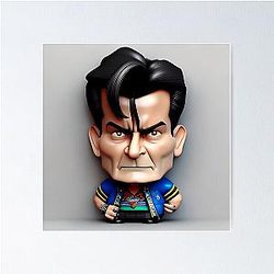 Charlie Sheen Chibi Poster