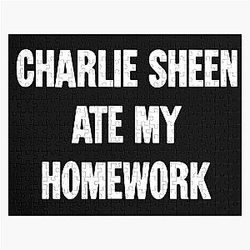 Charlie Sheen Ate My Homework Jigsaw Puzzle