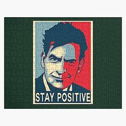 Charlie Sheen Stay Positive Jigsaw Puzzle