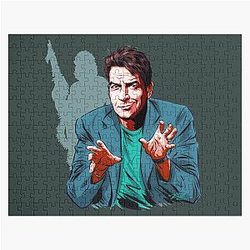 Charlie Sheen An illustration by Paul Cemmick Jigsaw Puzzle