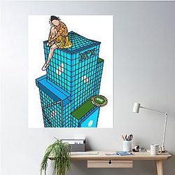 Xcx Building Poster Premium Merch Store