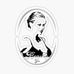 Beautiful Hollywood Actress Charlize Theron Sticker