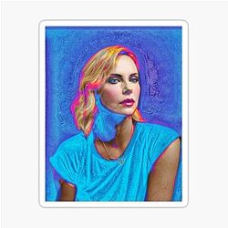 Pop Art Charlize Theron New Hollywood Glamour Series Sticker