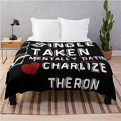 Mentally Dating Charlize Theron Throw Blanket