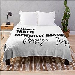 Mentally Dating Charlize Theron Throw Blanket