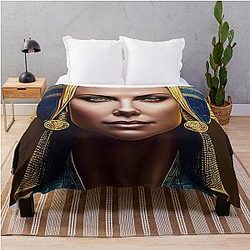 Charlize Theron as Cleopatra Throw Blanket
