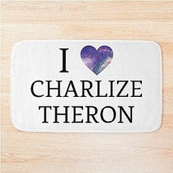 I Love Charlize Theron Galaxy Design Bath Mat