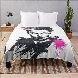 Charlize Theron Fashion Design Throw Blanket