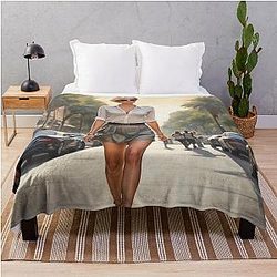 Digital design Charize Theron Throw Blanket