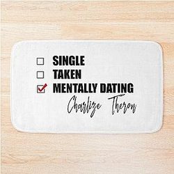 Mentally Dating Charlize Theron Bath Mat